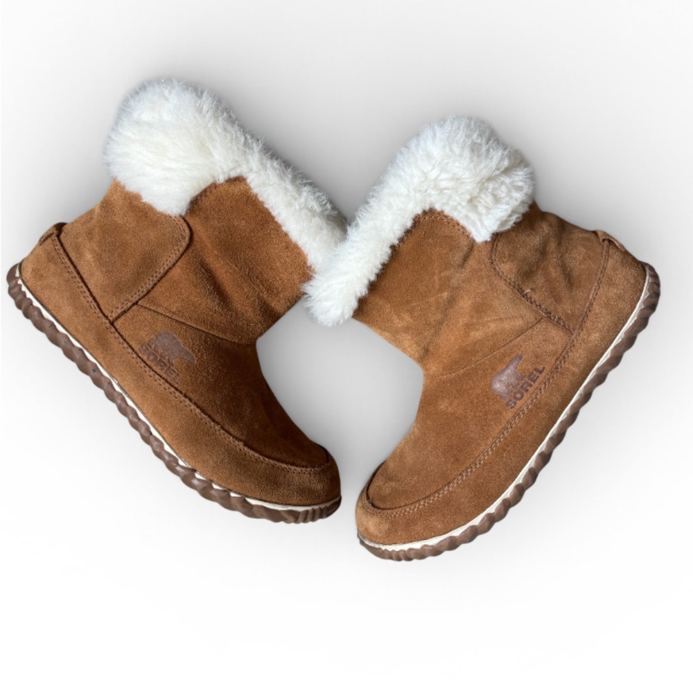 Sorel - Women's Out 'N About Casual Bootie Elk - size 7‎ - Brown & White